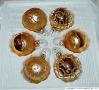 Traumhafte Christbaumkugeln,Weihnachtskugeln,Kugeln gold Ornamente 6
