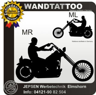 Motorrad WANDTATTOO Harley Aufkleber 70x38cm, Motiv 4