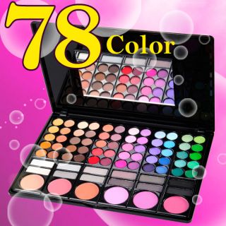 78 Color Eyeshadow Palette Eye Shadow Makeup Set + Bush