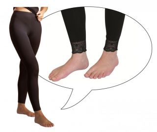 Damen Leggins Spitze Legging lady Leggings soft Modal Unterhose lang
