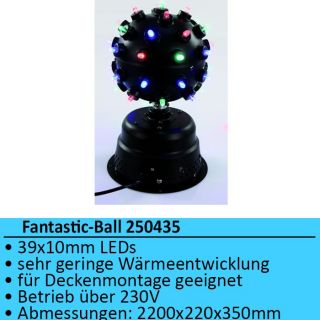 LED Lichteffekt Discokugel Discostrahler 39 LEDs 16W Ø 16,5cm