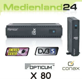 Opticum X80 FTA Digital Sat Receiver Conax Kartenleser B Ware