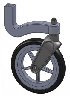 360° drehbares Rad für Fahrradanhänger Qeridoo für das Modell