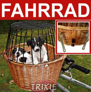 TRIXIE FAHRRADKORB m. Gitter 44×48×33 cm Hundefahrradkorb aus Weide