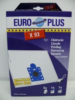 Euro Plus Staubsaugerbeutel X 93, Severin, Samsung,Privileg,Lloyds