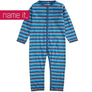 name it   Baby / Kinder Schlafanzug Einteiler Streifen marine blau