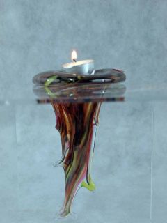 Glasdesign Glas Tropfen Teelichthalter Kerzenhalter