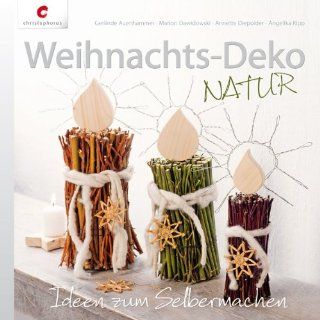 Winterliche Holzfiguren Dekorationen aus Holzscheiten und