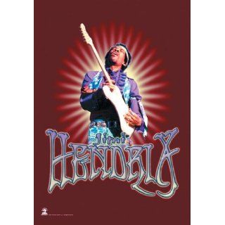 Official Merchandise Band Posterfahne   Jimi Hendrix   Red 