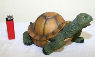 Schildkröte grün, braun Tierfigur Garten FIGUR, lustige DEKO 20cm
