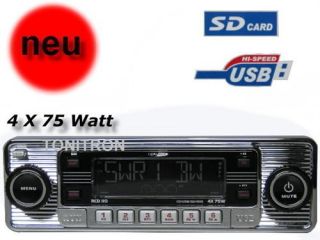 Classic Oldtimer Youngtimer Retro Radio Autoradio USB SD CD  Aux In