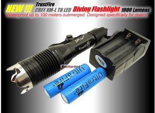 TrustFire J1 Diving 1000Lm CREE XM L T6 LED Flashlight Torch