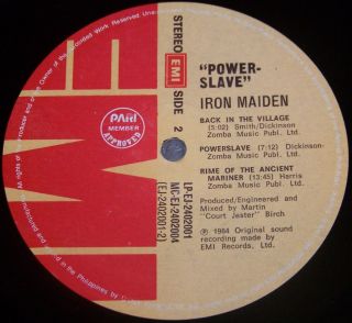 Iron Maiden   LP   Powerslave   Philippines   EMI EJ 2402001