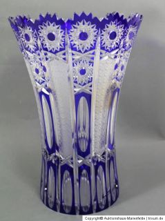 Vase Nachtmann 24% Hochbleikristall kobaltblau 29,5 cm hoch