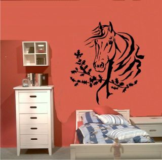 Wandtattoo Wandaufkleber Wandbild #115 Pferdekopf Pferd