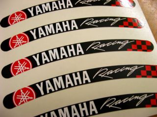 10x Yamaha Racing Motorrad Felgen Aufkleber Rim Sticker