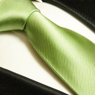 Krawatte 100% Seide grün uni von Paul Malone Bekleidung