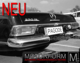 Mercedes W113 Pagode SL CHROM STOSSSTANGE HINTEN   NEU