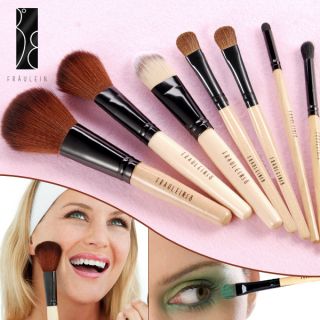 Fräulein3°8 Pro 7 Pcs Wooden Handle Sable Makeup Cosmetic Brushes