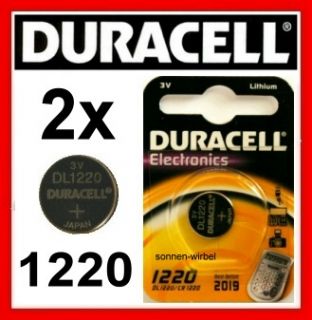 2x Duracell 1220   DL1220   CR1220 / 3V Lithium Knopfzelle im Blister