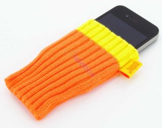 Nokia C3 00 Hülle Socke Handysocke Tasche Etui orange
