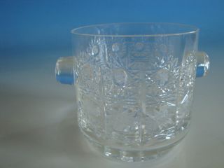 0812A1 060 kleiner Glas Eisbehälter Bleikristall Steinlschliff