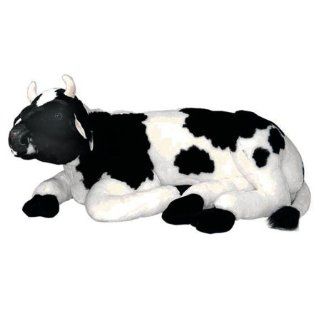 Stofftier Kuscheltier Kuh 78 cm liegend Spielzeug