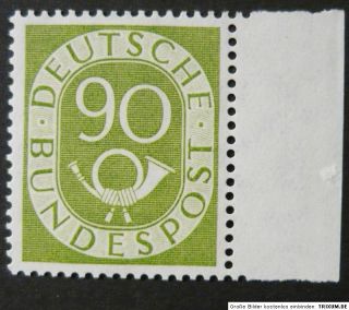 BRD, Posthorn, Michel Nr. 138, postfrisch, vom Seitenrand, BPP