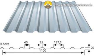 Profilbleche Trapezbleche Trapezblech 20/138 Grün 6020 0,40 mm