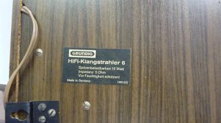 Paar Lautsprecher  Grundig Klangstrahler 6  ( E12 133)