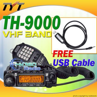 cable 6 008 + TYT TH 9000 VHF 136 174Mhz Mobile Radio