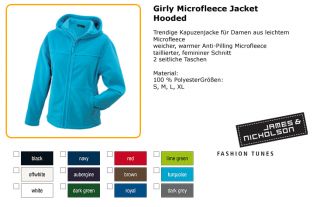 James & Nicholson Damen Fleece Jacke Hooded Micro S XL