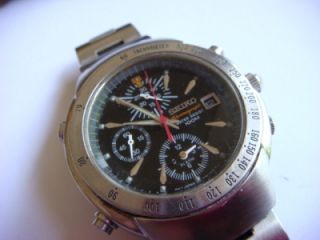 Seiko Quartz chronograph 7T62 0GW0 automatic17 jewels serial Nr 6D2176
