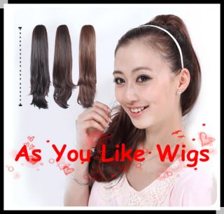 Wavy Long Women Ponytail Party Celebrity Sexy Claw Clip in Hair Piece