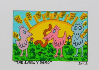 James Rizzi   The Early Bird   Farblithografie   2D