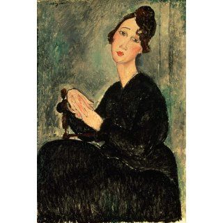 Leinwanddruck (70 x 99, Modigliani) von Portrait of Dedie (Dedicated