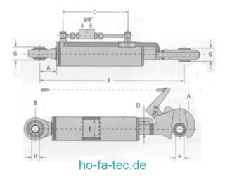 hydraulischer Oberlenker   Fanghaken CBM   Sperrblock