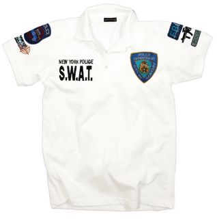 POLO SHIRT SWAT NEW YORK POLICE WEIß GR.M