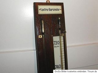 Kontrabarometer Antikes Barometer Stockbarometer Thermometer