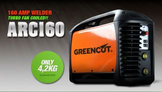features a 160 amp arc greencut welder is designed to weld with 3 5 mm