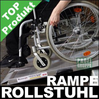 Rollstuhlrampe 178cm / Alu / klappbar / 300Kg / mobile Auffahrrampe