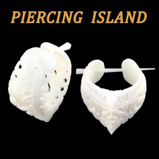 Ohrringe Earrings Flesh Tunnel Horn Plug Piercing Design Schmuck ER162