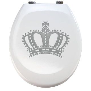 Aufkleber SILBER Krone für Pressalit WC Toiletten Deckel von Grafix