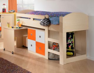 NEU* Kinderzimmer Hochbett mit Kommode & Schreibtisch in Ahorn