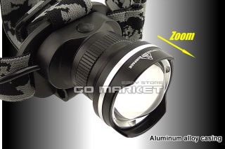 CREE XM L XML T6 LED 1600Lm Stirnlampe Kopflampe Zoomable Headlamp