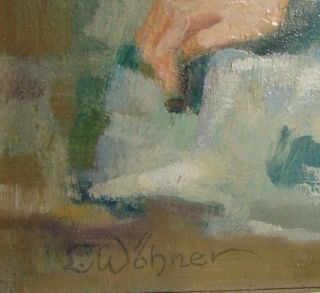 Louis WÖHNER (1888 1958) sitzender Akt, Öl 185/13004