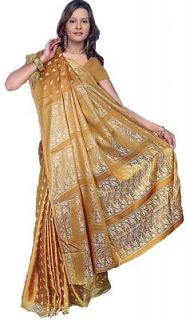 Bollywood Sari Kleid Caramel CA109 Bekleidung