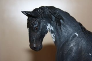Schleich Pferd Cust und Repainted TWH zum Blue Roan Sabino