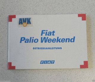 Betriebsanleitung, Bedienungsanleitung Handbuch Fiat Palio Weekend