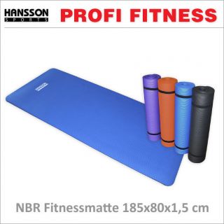 HS Fitnessmatte 185x80x1,5cm Yoga Matte Pilates Gymnastikmatte